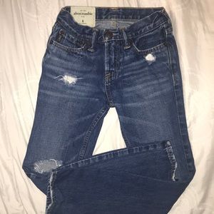 ripped slim straight jeans